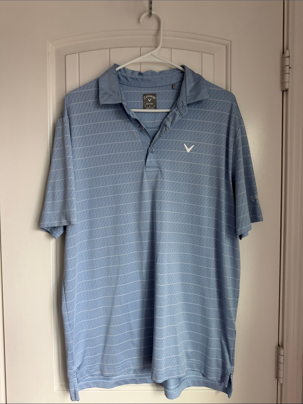 Callaway Men’s Sky Blue Striped Performance Polo